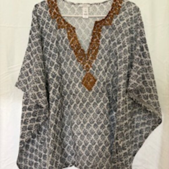 J Jill - PureJill Embroidered Ruana - Picture 1 of 4